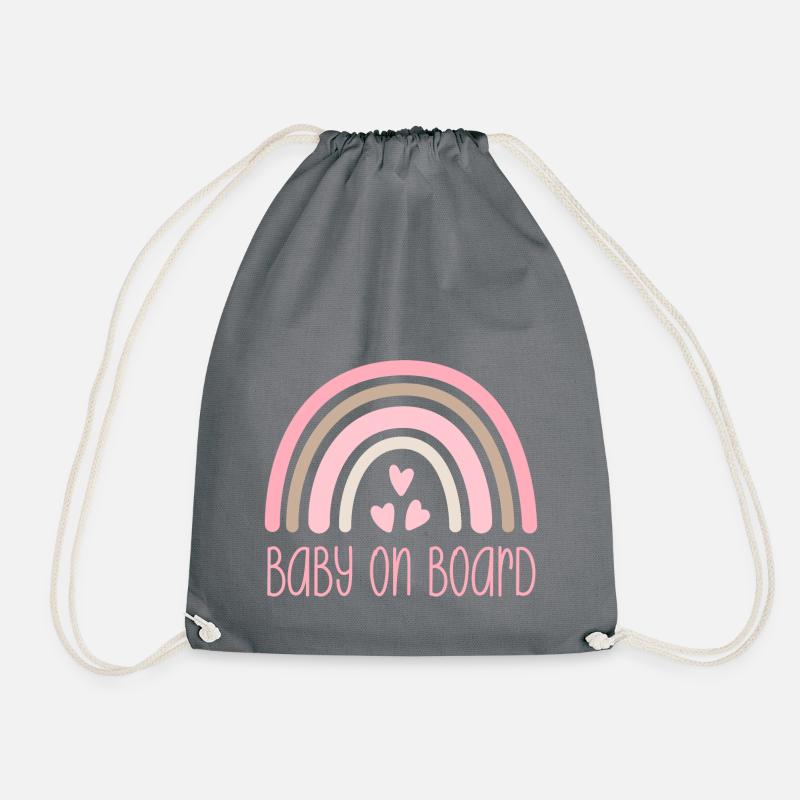 Baby on Board - Turnbeutel - Grau