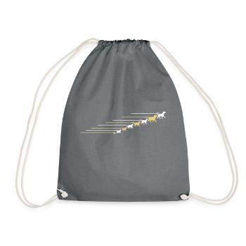 Dogs on a leash 5 - Drawstring Bag - grey - Front