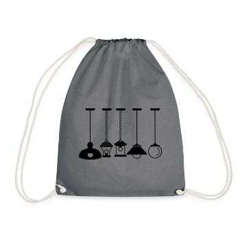 Hang lamps and lights - Drawstring Bag - grey - Front
