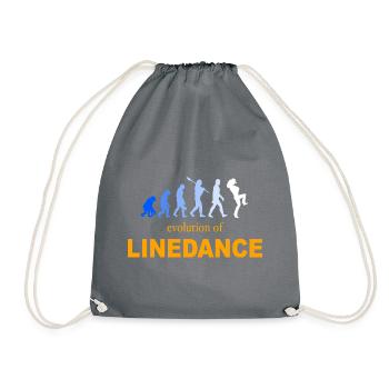 Evolution of Linedance - Drawstring Bag - grey - Front