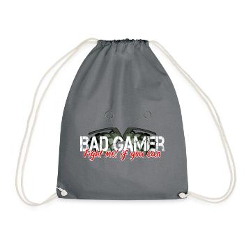 Bad Gamer - Turnbeutel - Grau - Vorne