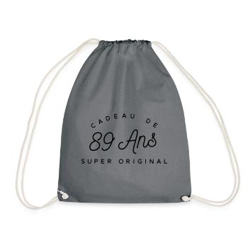 Cadeau 89 ans  - Sac de sport léger - gris - Devant