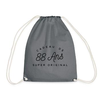 Cadeau 88 ans  - Sac de sport léger - gris - Devant