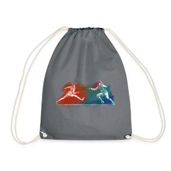 Fencing - Drawstring Bag - grey - Front
