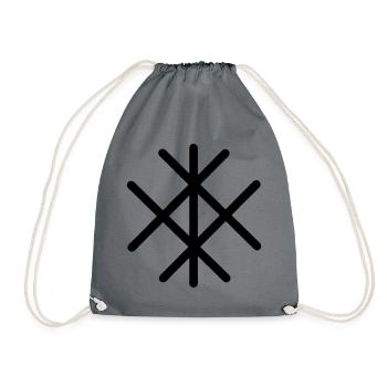 Love man for man in viking runes - Drawstring Bag - grey - Front