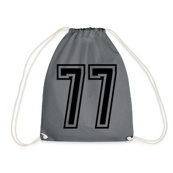 77 Numéro de numéro - Sac de sport léger - gris - Devant