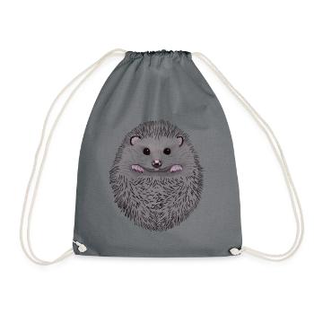 Igel - Turnbeutel - Grau - Vorne