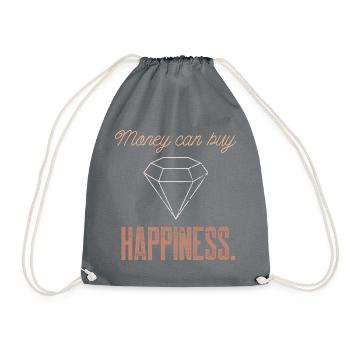 Bijoux Bling Money Peut Acheter Bonheur Drôle Diamon - Sac de sport léger - gris - Devant