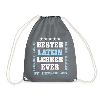 Lateinlehrer Latinist Bester Latein Lehrer - Turnbeutel - Grau - Vorne