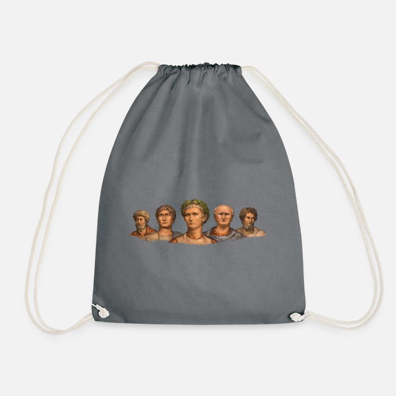 Busts of Roman emperors - Drawstring Bag - grey
