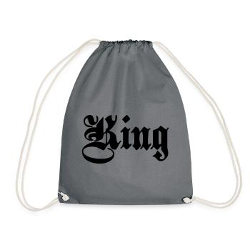 King 5. - Drawstring Bag - grey - Front