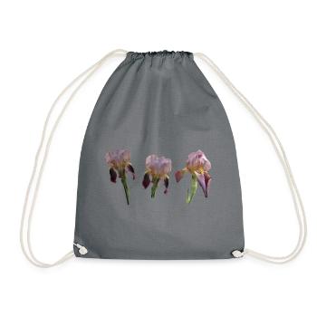 Irises - Drawstring Bag - grey - Front