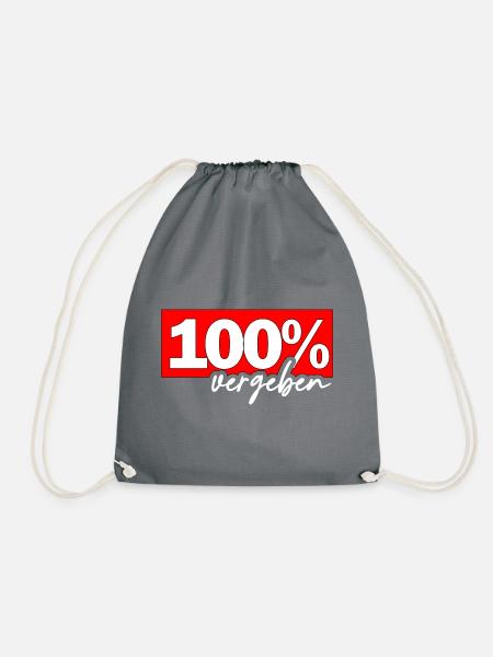 100% Vergeben - Turnbeutel - Grau