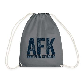 Je suis AFK loin du clavier sombre - Sac de sport léger - gris - Devant