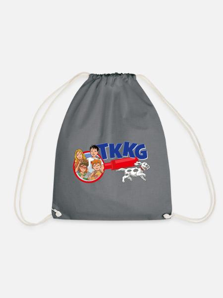 TKKG Junior Logo Die Bande Mit Oskar Und Lupe - Turnbeutel - Grau