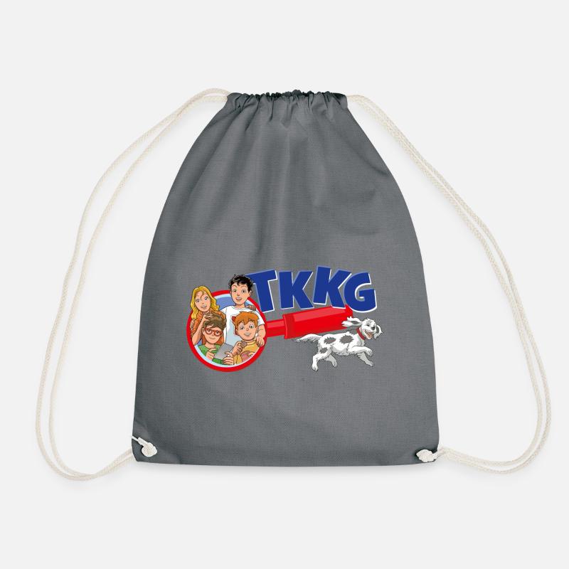 TKKG Junior Logo Die Bande Mit Oskar Und Lupe - Turnbeutel - Grau