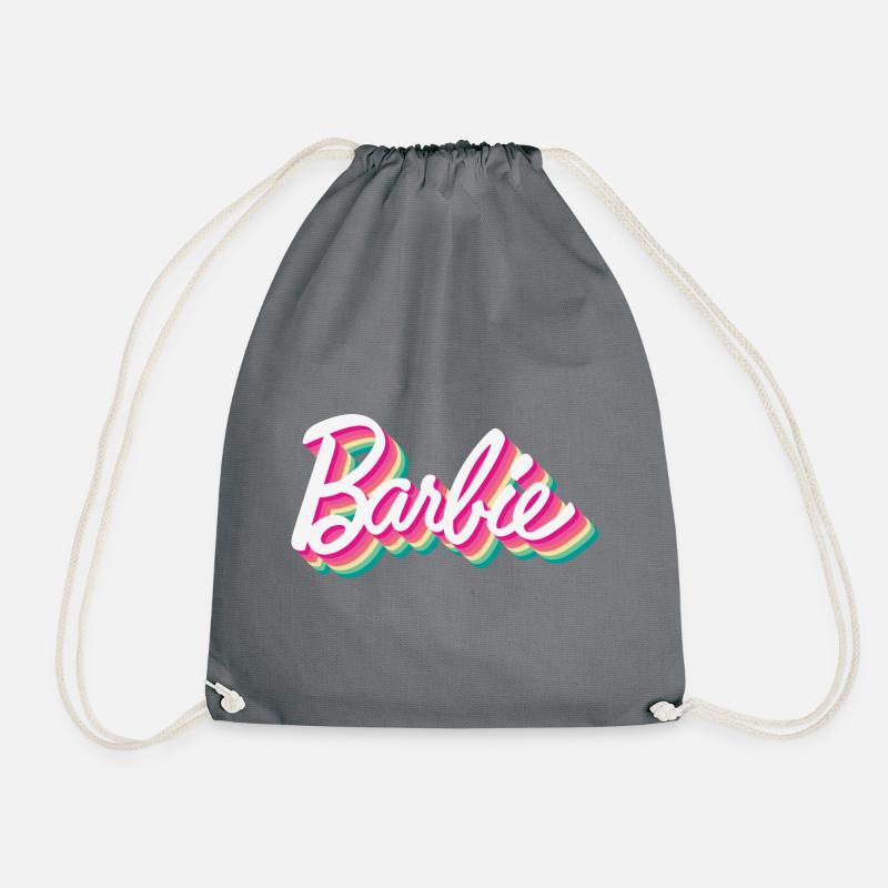 Barbie Buntes Logo - Turnbeutel - Grau