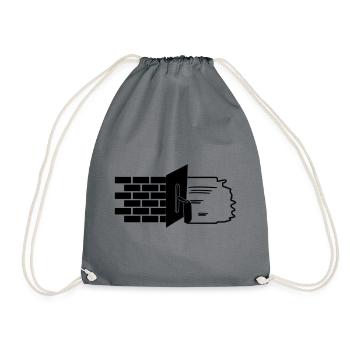 Pierres et stuc logo plâtrier - Sac de sport léger - gris - Devant