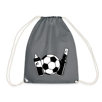 Premier biberon de football papa fils de la fête des pères - Sac de sport léger - gris - Devant