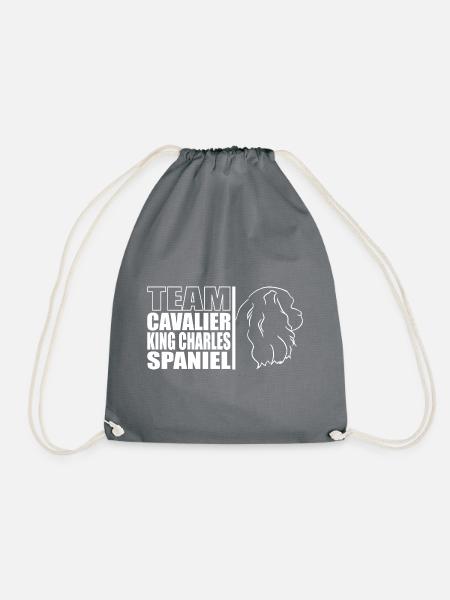 TEAM Cavalier King Charles Spaniel Profil Wilsigns - Turnbeutel - Grau