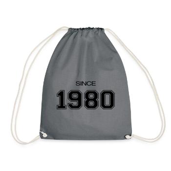 Depuis 1980 année de naissance ou d'évènement - Sac de sport léger - gris - Devant