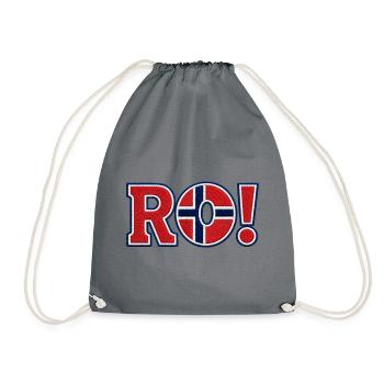 RO ! Design de support brodé en Norvège - Sac de sport léger - gris - Devant