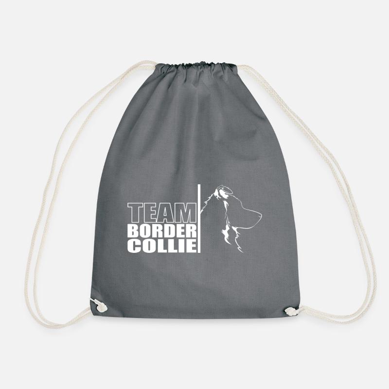 TEAM Border Collie Hunde Hund Hütehunde Wilsigns - Turnbeutel - Grau