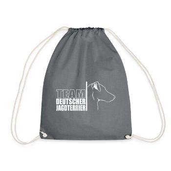 TEAM Deutscher Jagdterrier Hunde Hund Wilsigns - Turnbeutel - Grau - Vorne