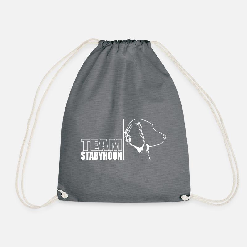 TEAM Stabyhoun Hunde Hund Staby Wilsigns - Turnbeutel - Grau
