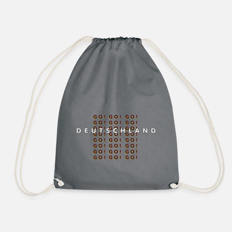 GO GO GO GERMANY - Drawstring Bag - grey