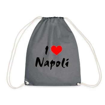 I Love Naples - Drawstring Bag - grey - Front