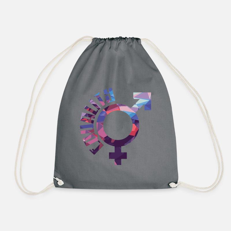 Emanzipation Feminismus Geschenk Symbol Geschlecht - Turnbeutel - Grau