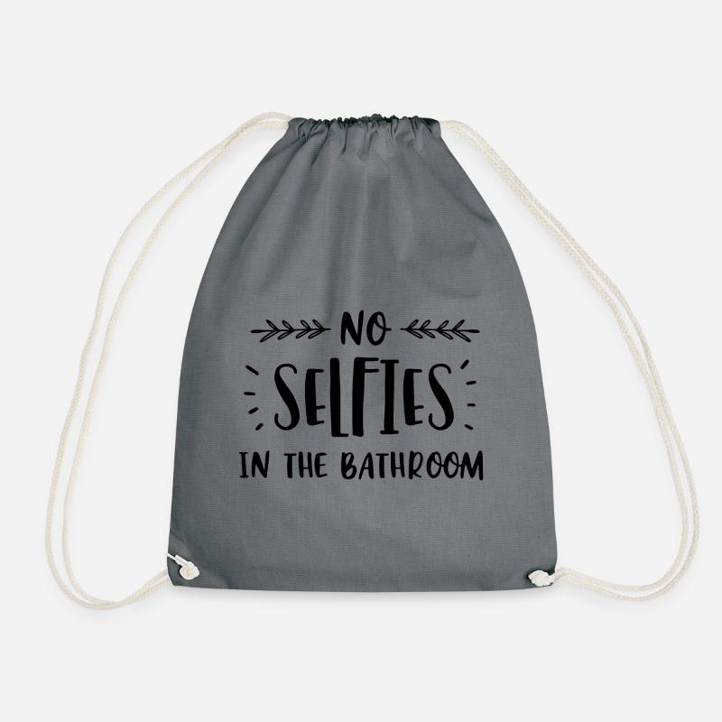 Pas de selfies dans la salle de bain - Pas de selfies dans la salle de bain - Sac de sport léger - gris