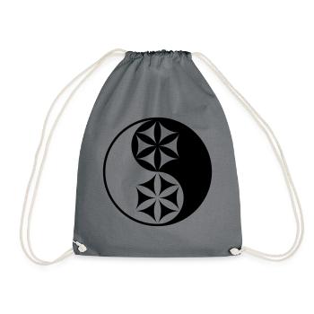 Yin Yang | Géométrie sacrée - Sac de sport léger - gris - Devant
