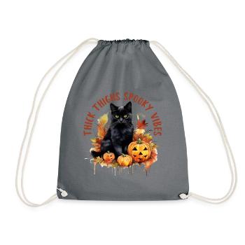 Halloween Pumpkin Horror - Drawstring Bag - grey - Front