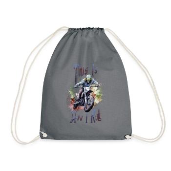 Halloween Pumpkin Horror - Drawstring Bag - grey - Front