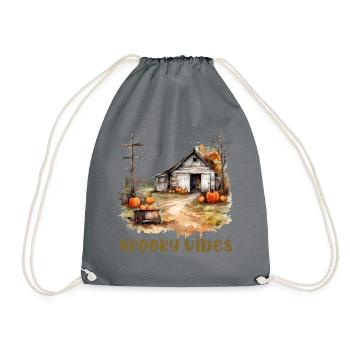 Halloween Pumpkin Horror - Drawstring Bag - grey - Front