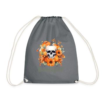 Halloween Pumpkin Horror - Drawstring Bag - grey - Front