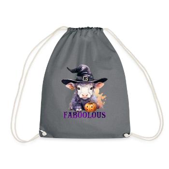 Halloween Pumpkin Horror - Drawstring Bag - grey - Front
