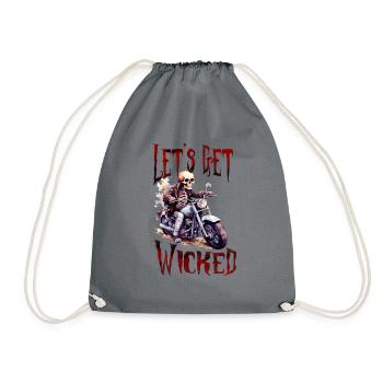 Halloween Pumpkin Horror - Drawstring Bag - grey - Front