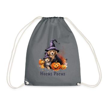 Halloween Pumpkin Horror - Drawstring Bag - grey - Front