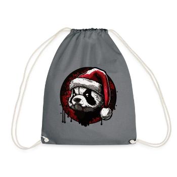 Panda de Noël - Sac de sport léger - gris - Devant