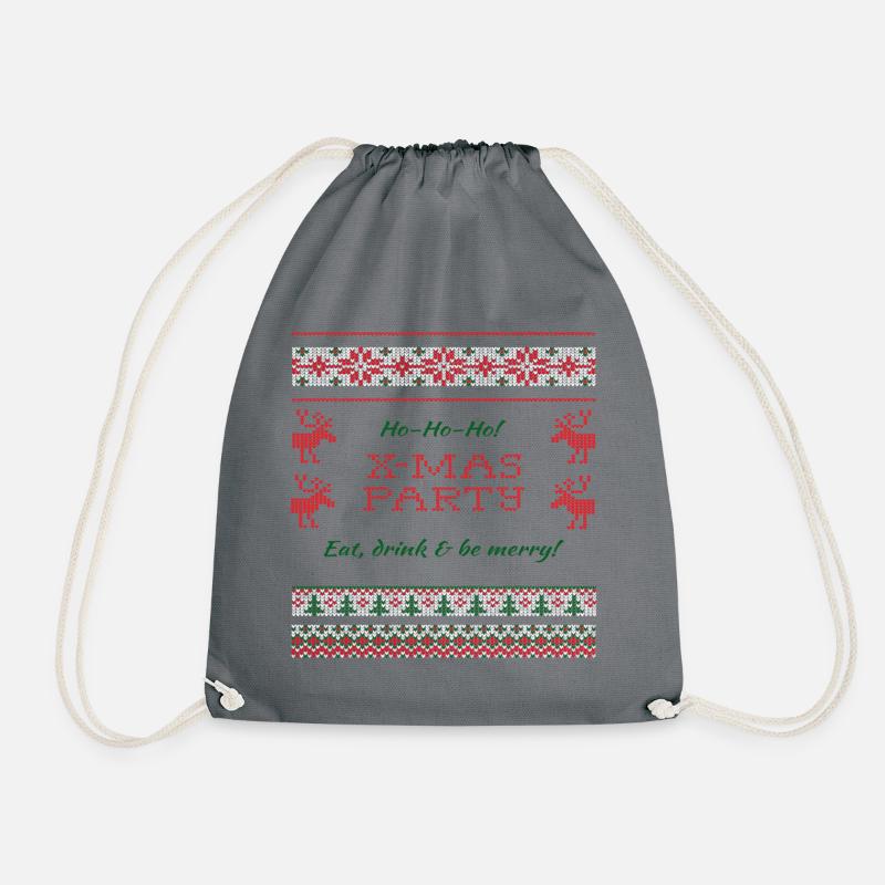 Xmas Party Shirt - Drawstring Bag - grey