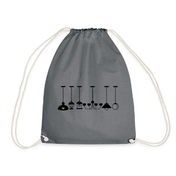 Collection of pendant lamps - Drawstring Bag - grey - Front