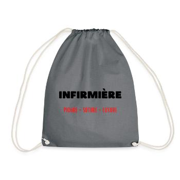 Métier infirmière piqûre suture luxure - Sac de sport léger - gris - Devant