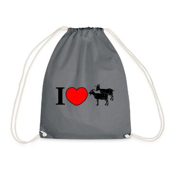 Goats love - Drawstring Bag - grey - Front