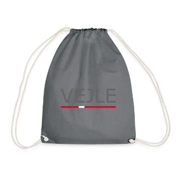Vejle - Drapeau du Danemark - Dänemark - Sac de sport léger - gris - Devant