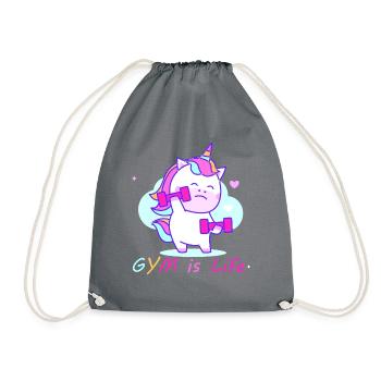 Gym Unicorn - Turnbeutel - Grau - Vorne