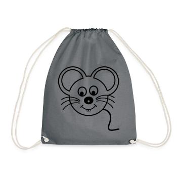 Maus - Turnbeutel - Grau - Vorne
