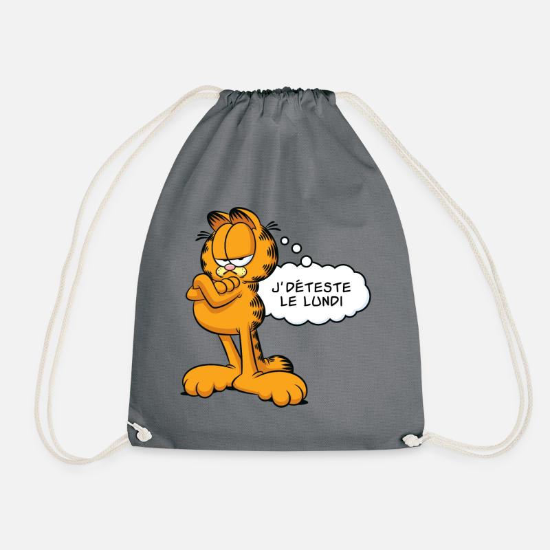Garfield J' Déteste Le Lundi - Turnbeutel - Grau